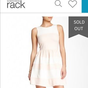 Love Ady, pink and white color block dress.